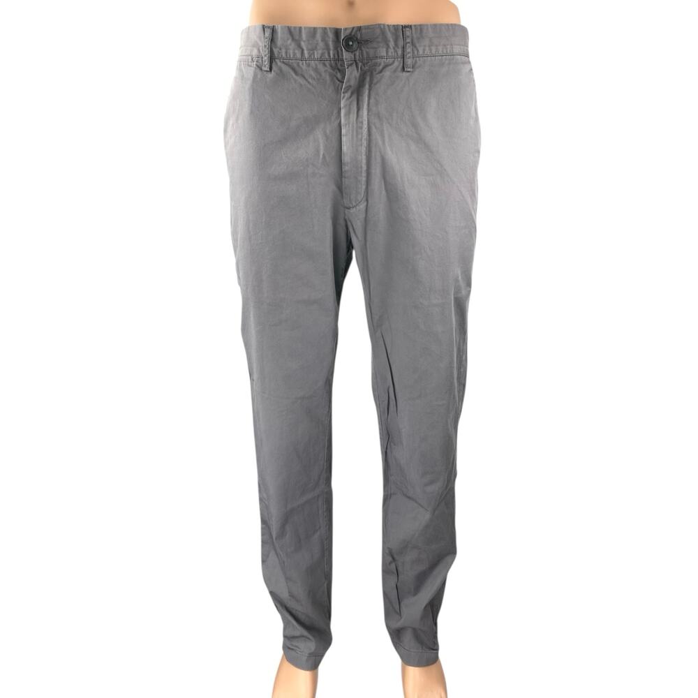 Club Monaco Connor Modern Slim Fit Men's Gray Straight Trousers Pants 36x34